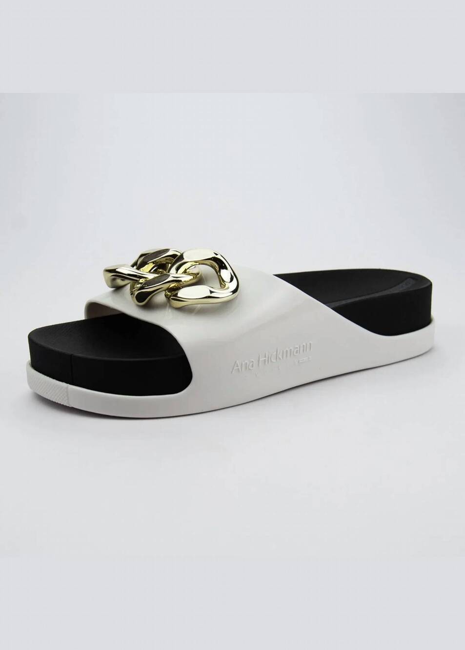 NEW VOICES women's corrente slide sandal in off white